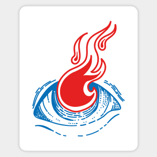 Vintage third eye flame Sticker